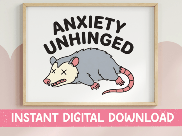 Anxiety Unhinged Possum SVG: The Ultimate Dark Humor Design Asset