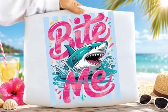 Bite Me Shark PNG: Bold Ocean Attitude for Summer Designs