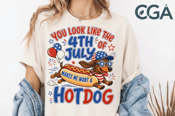 Celebrate with the 4th of July Dachshund Makes Me Want A Hotdog PNG