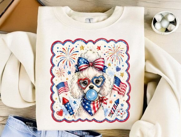 Patriotic Poodle PNG: Unleash Your Paw-triotic Spirit