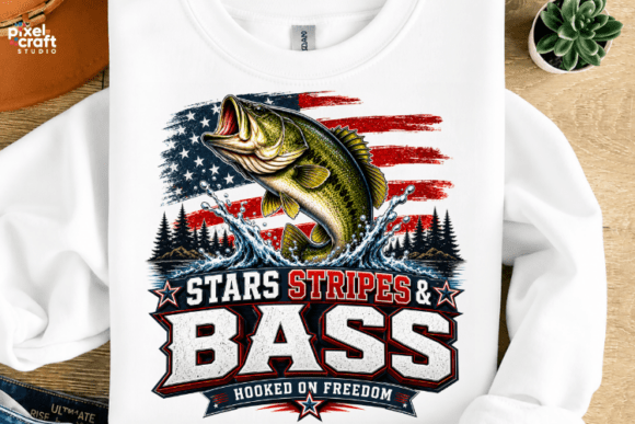 Stars Stripes and Bass Fishing PNG: A Patriotic Graphic for 2026